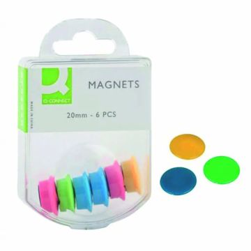 Magnety sada Q-connect 20mm mix farieb/6