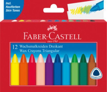 Pastelky FABER-CASTELL/12 voskové Grip
