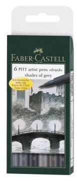 Popisovač FABER-CASTELL Pitt Artist Pen Brush/6 šedý