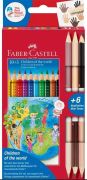 Pastelky FABER-CASTELL Color Grip Deti sveta/10+3