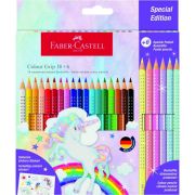 Pastelky FABER-CASTELL Colour Grip+Sparkle Pastell/18+6