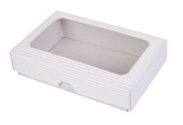 Krabička s okienkom 15x10x3,5cm biela