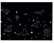 Taška na spisy A5 s cvočkom Stil Constellations čierna